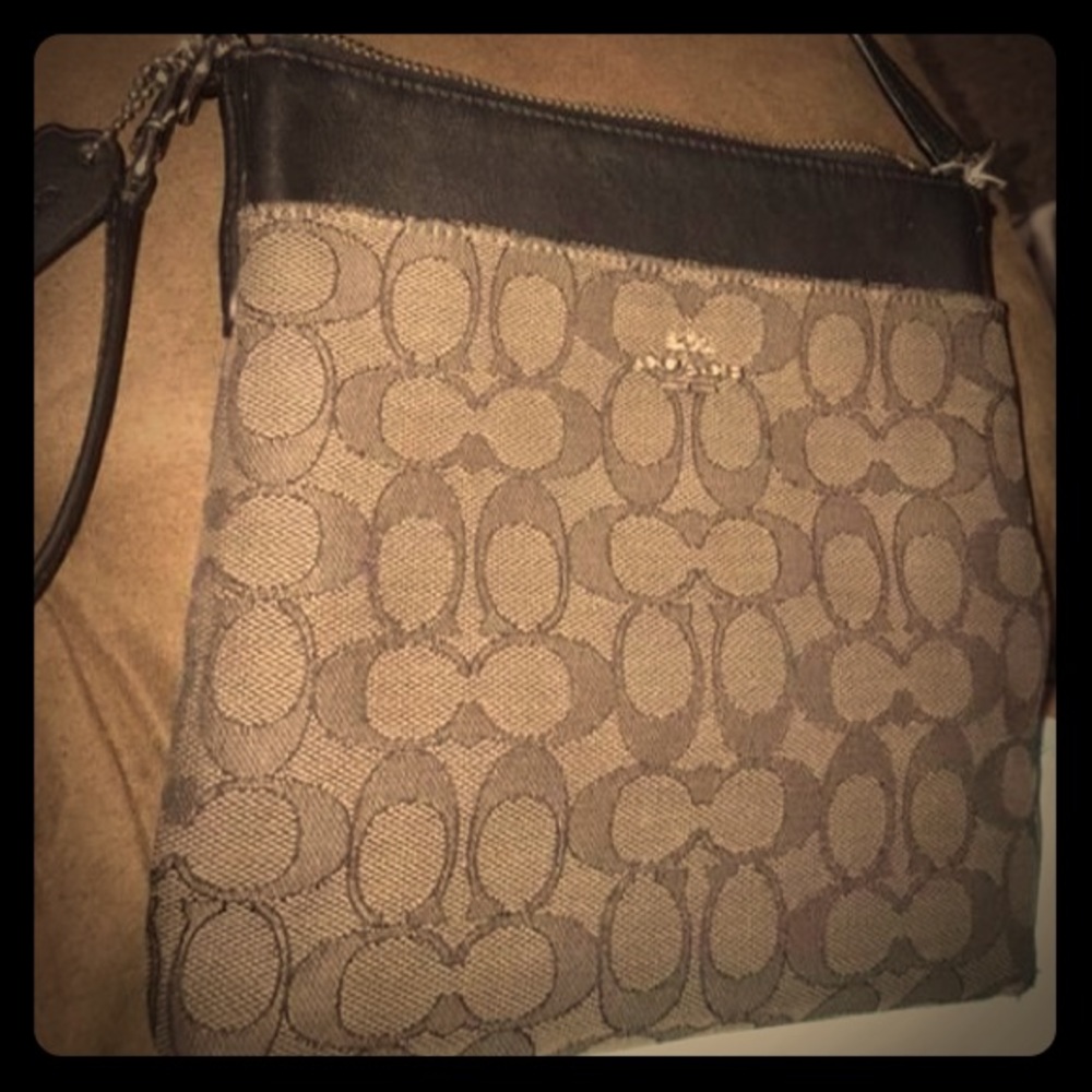 Brown COACH signature Crossbody